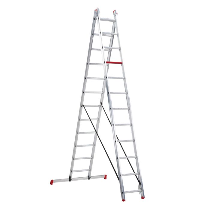 Altrex All Round dubbele ladder ongecoat 2x12 treden
