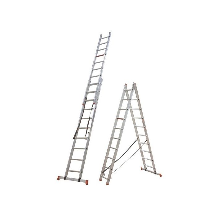 Altrex All Round dubbele ladder ongecoat 2x14 treden