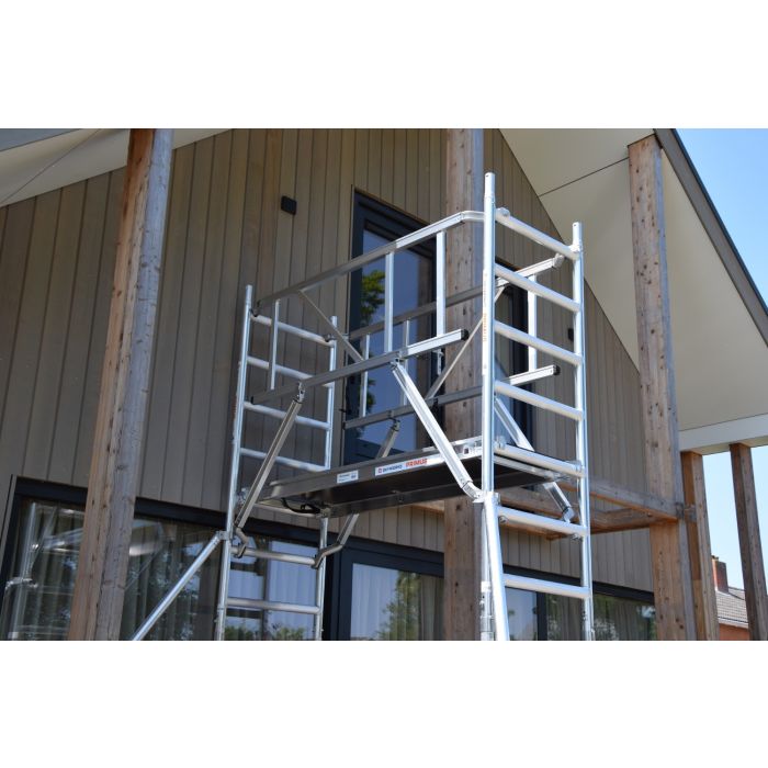 Rolsteiger 75x185 5,2m werkhoogte Dubbele Voorloopleuning CarbonDeck