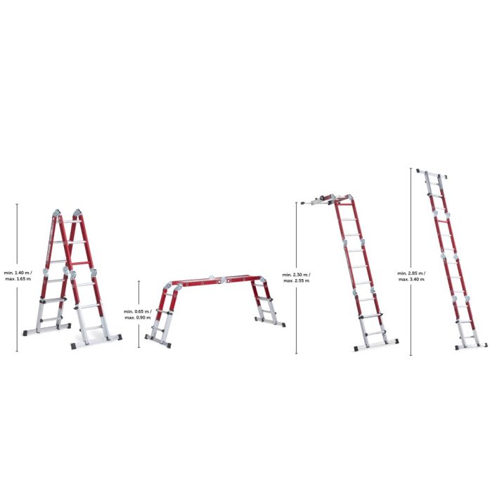 Altrex Varitrex Do It All telescopische vouwladder 4x3 treden